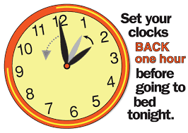 Friday 23rd October – Schools out, Clocks go Back
